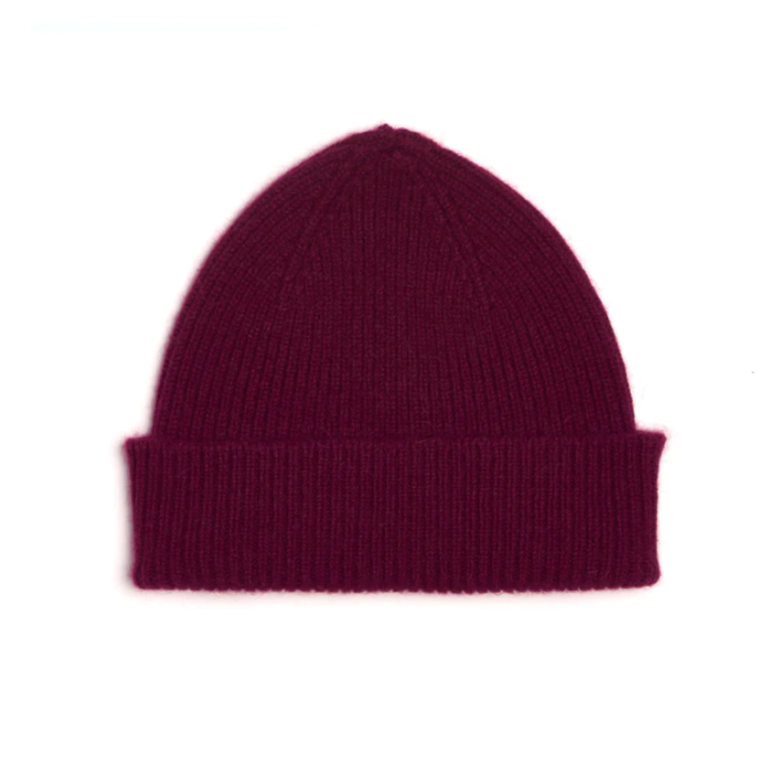 Bonnet en laine bordeaux Adultes - Mackie