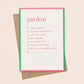 Carte postale avec enveloppe kraft - Pardon - Majo Edition