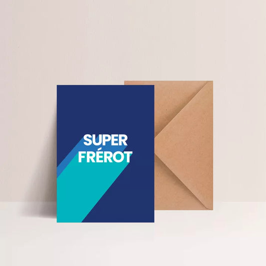 Carte postale avec enveloppe kraft - Super Frérot - Majo Edition