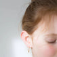 Mini boucles d'oreilles Créoles Lune / Etoile Filante - Adorabili Paris