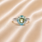 Bague ajustable MOZIE en acier argenté inoxydable "Bleu Glacier" - NOAKIS
