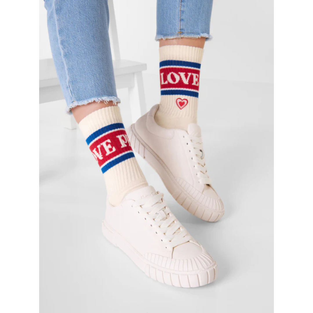 Chaussettes Peace Coeur- Natural vibes