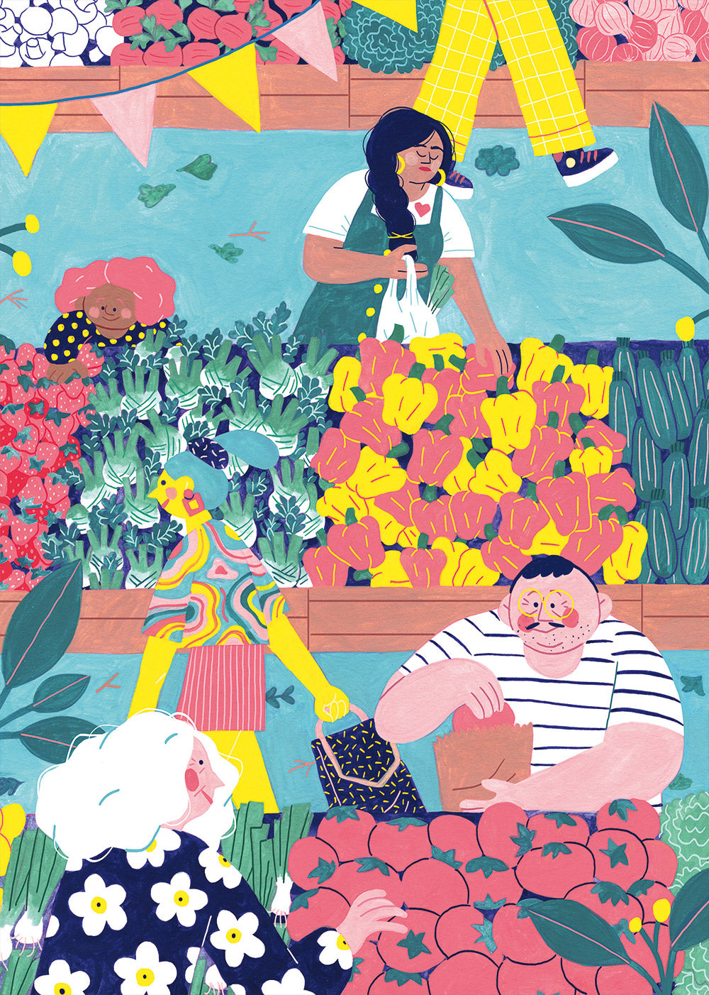 Puzzle 1000p Au Marché- Pieces and Peace