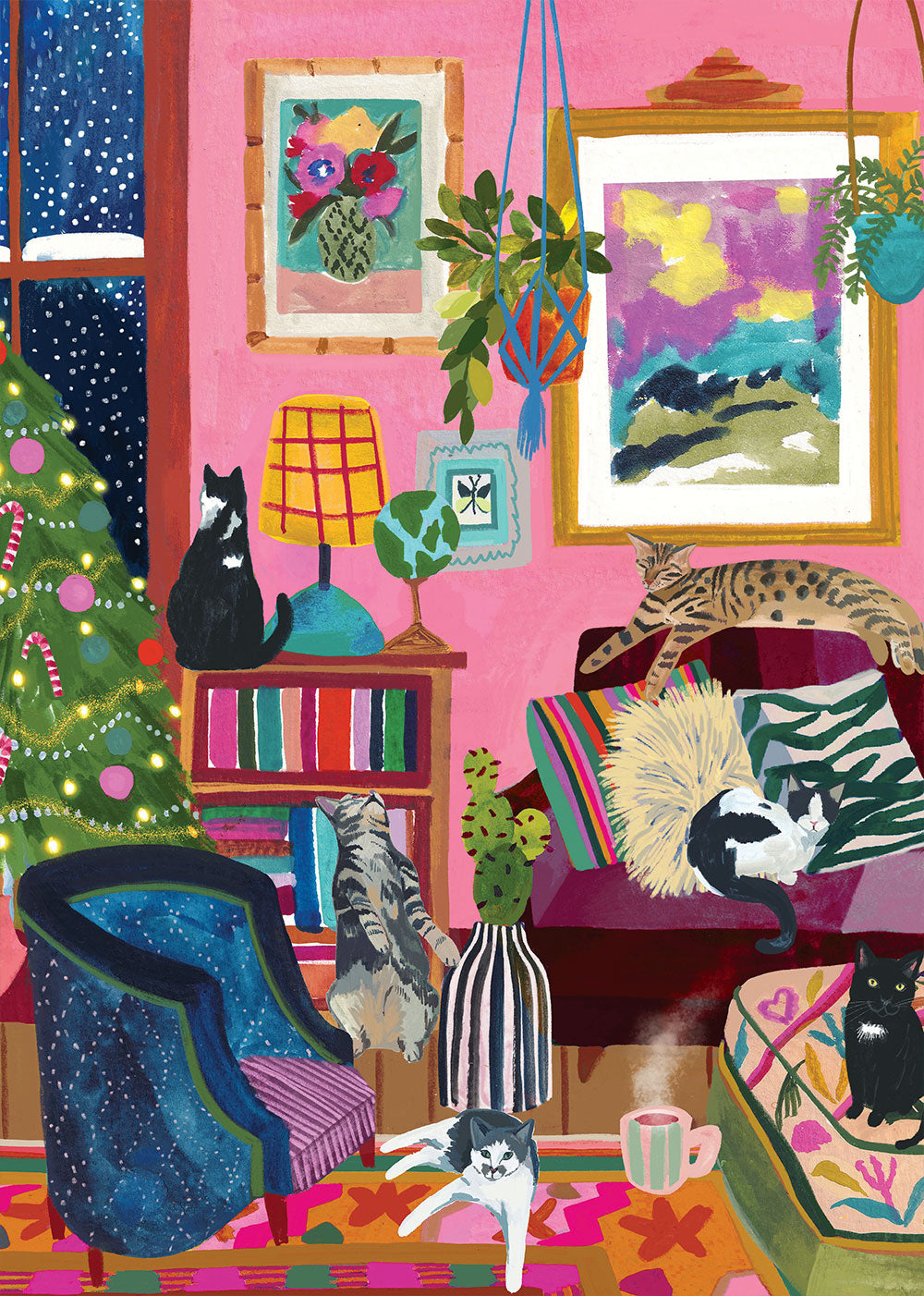 Puzzle 1000p Cozy Cats - Pieces and Peace