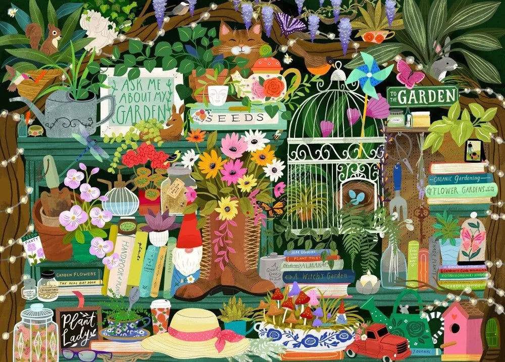 Puzzle 1500p la Bibliothèque du Jardinier - Pieces and Peace