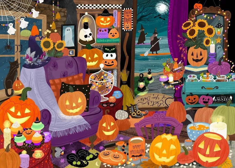 Puzzle 1500p L'heure des Sorcières d'Halloween - Pieces and Peace