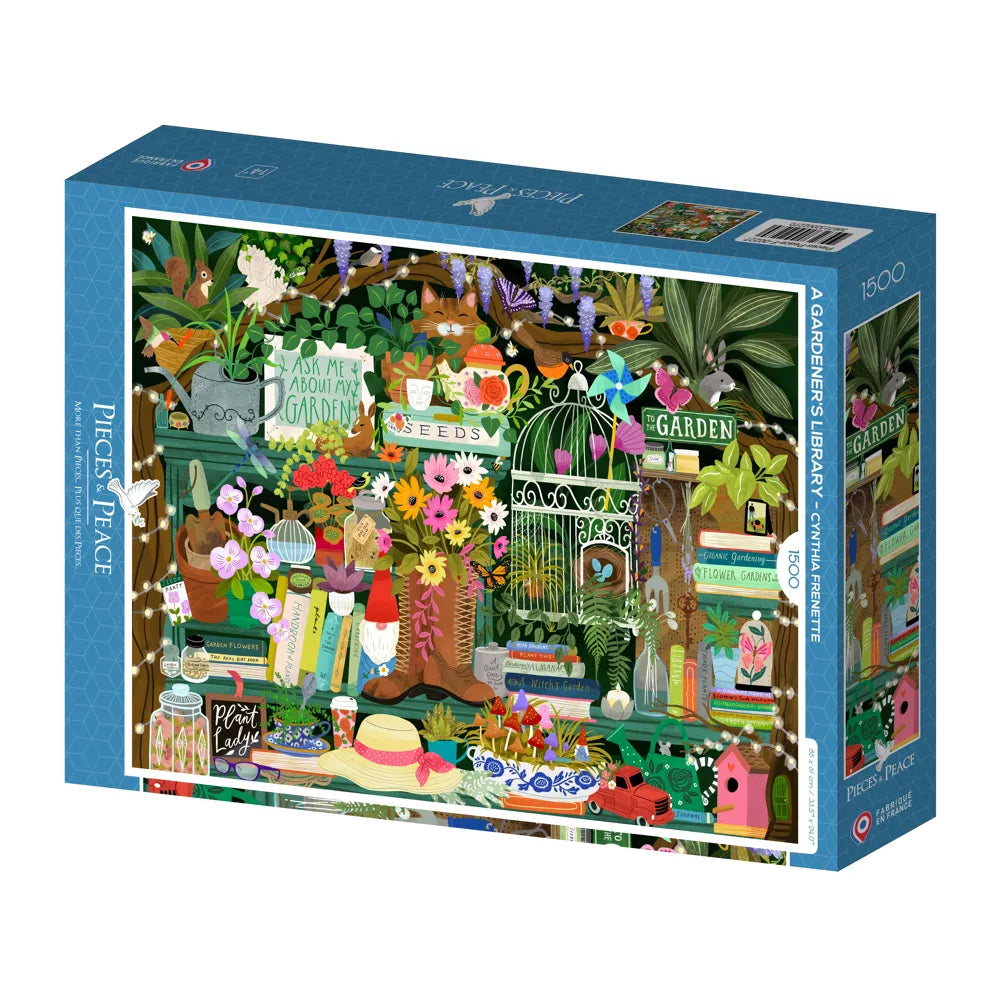 Puzzle 1500p la Bibliothèque du Jardinier - Pieces and Peace