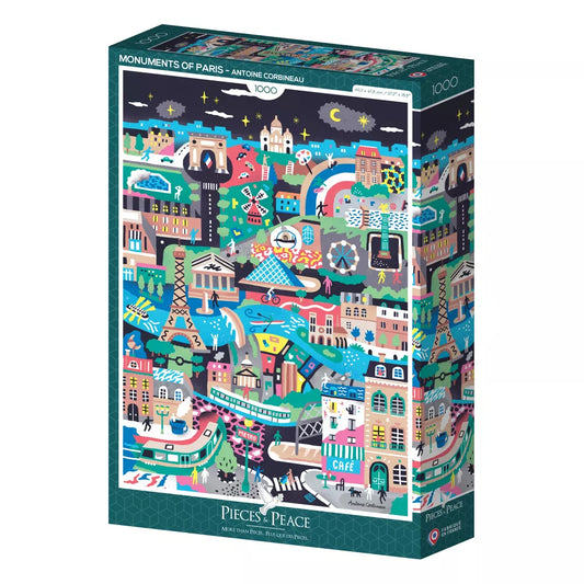 Puzzle 1000p Monuments de Paris - Pieces and Peace