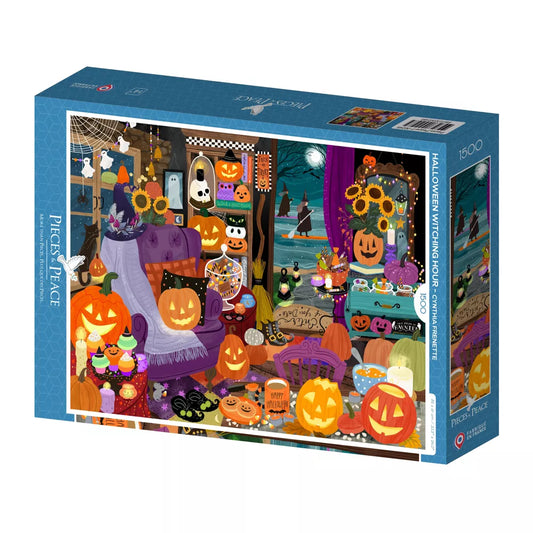 Puzzle 1500p L'heure des Sorcières d'Halloween - Pieces and Peace