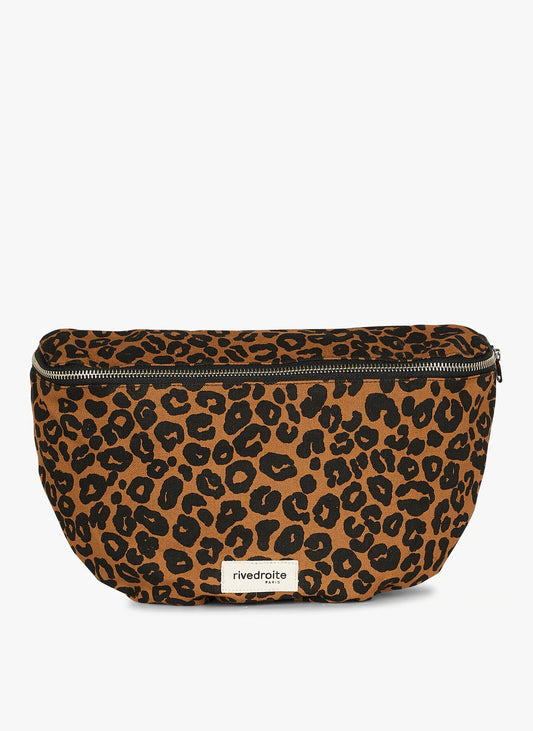 Custine XL le sac banane beige Léopard - Rive droite