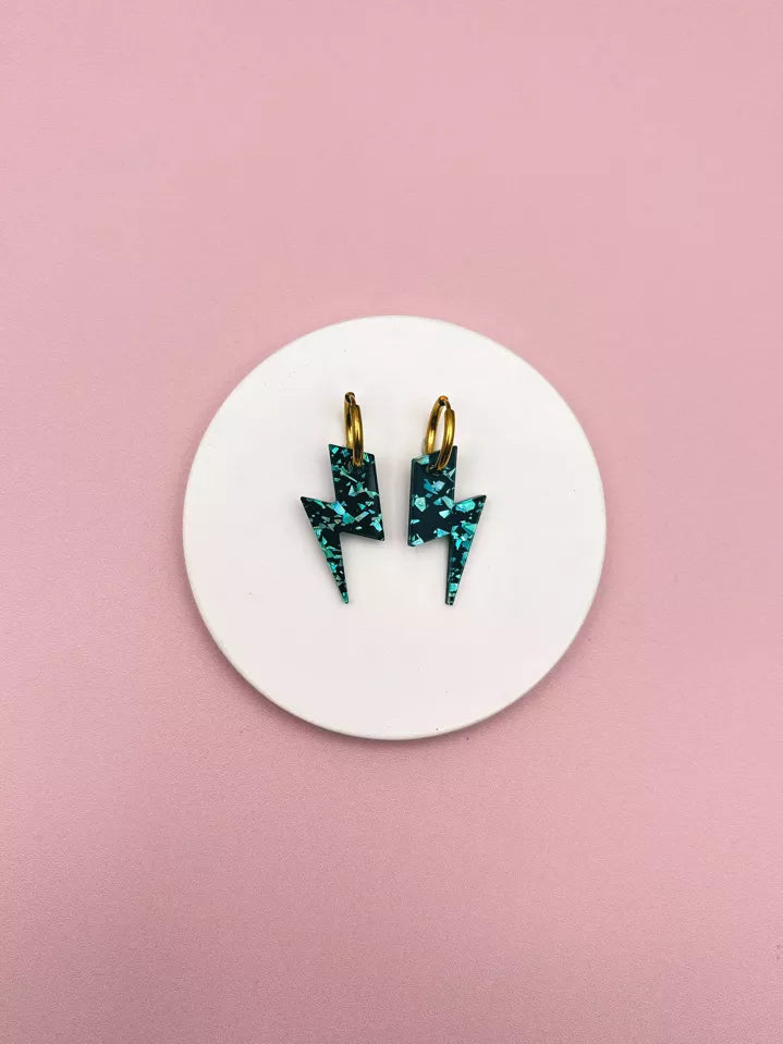 Boucles d'oreilles Eclairs Terrazzo Pailletés - Studio Annette