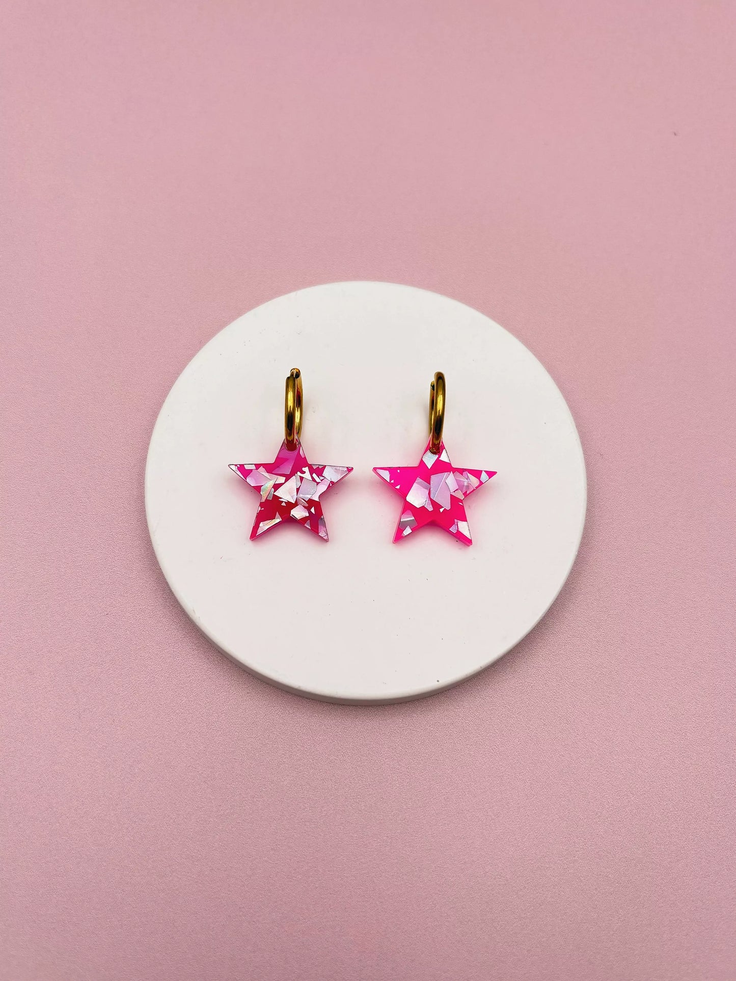 Boucles d'oreilles Créoles Etoiles - Studio Annette