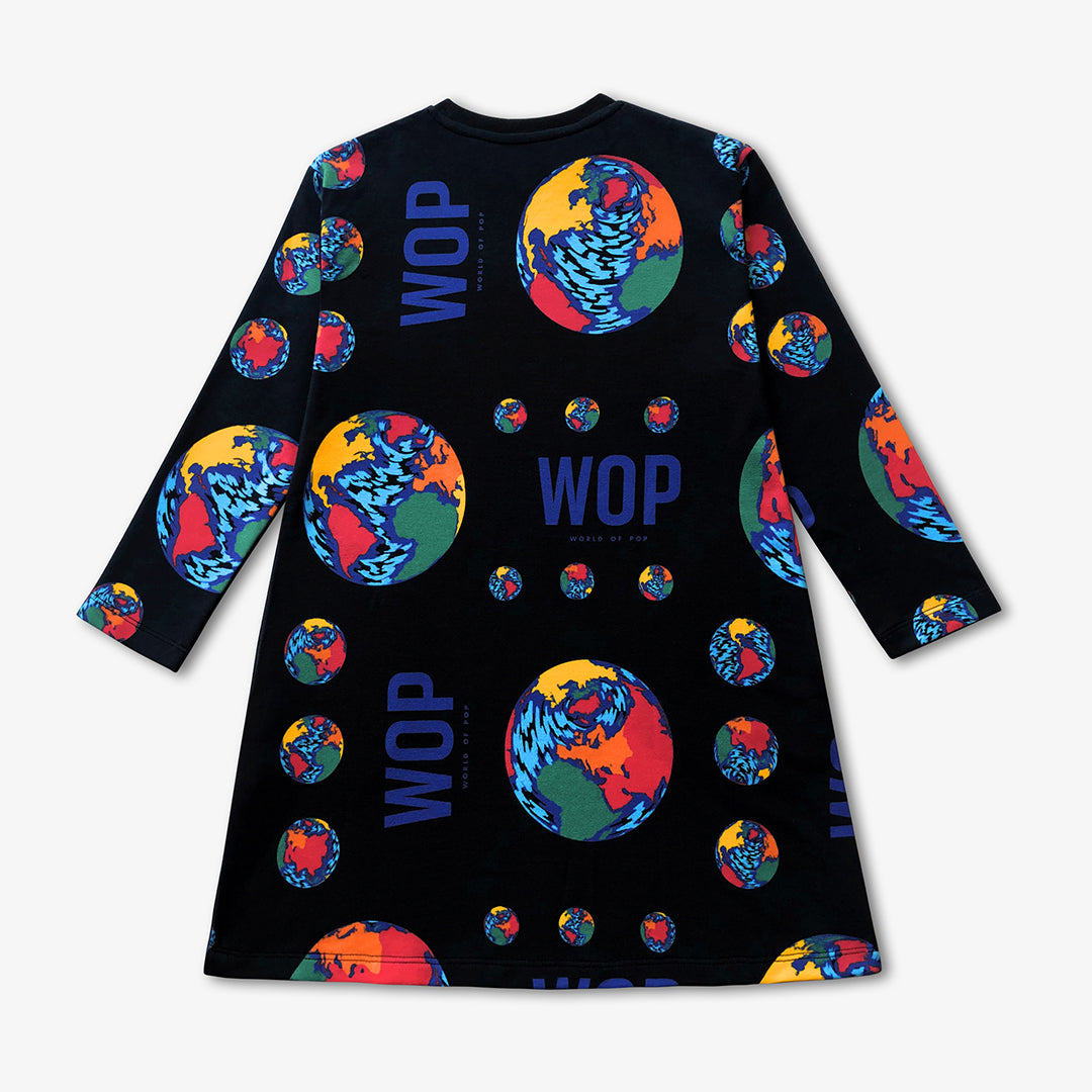 WOP-robe imprimée planète pour enfant en viscose ecovero