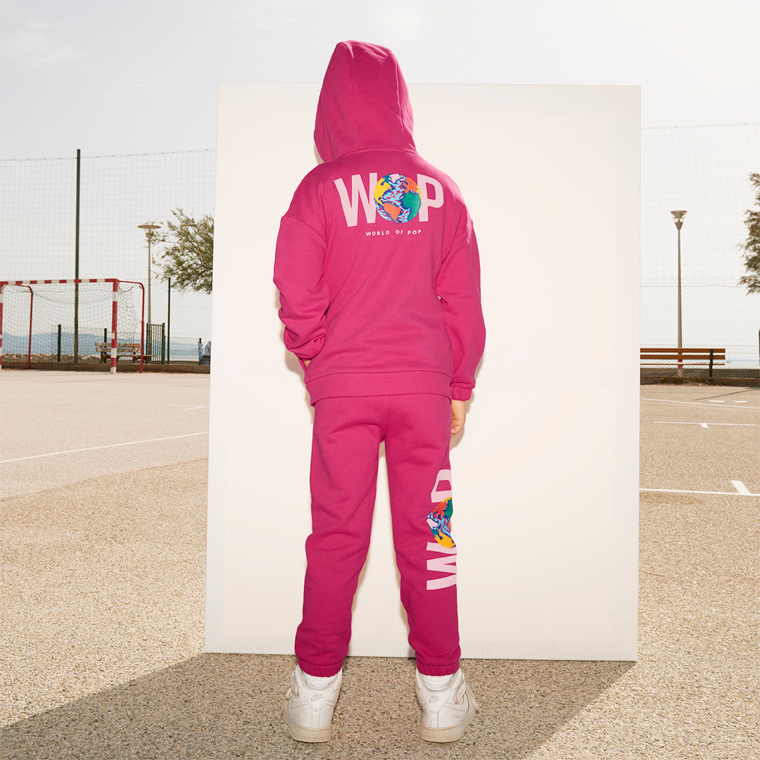 WOP-veste de jogging fuchsia pour enfant en coton bio-fille